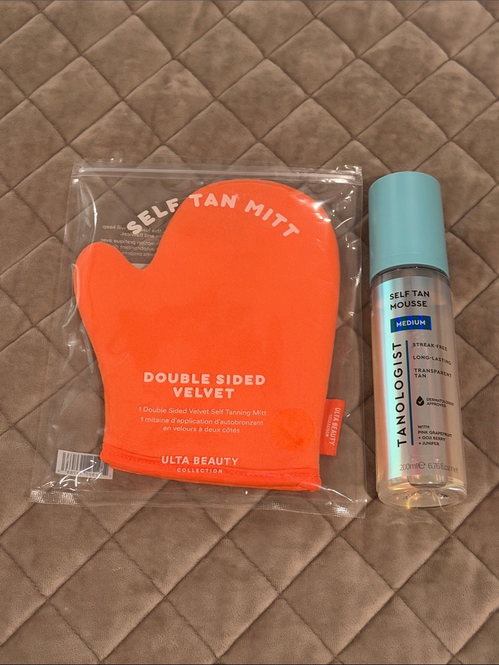 Ulta Beauty Orange Double-Sided Velvet Self Tan Mitt